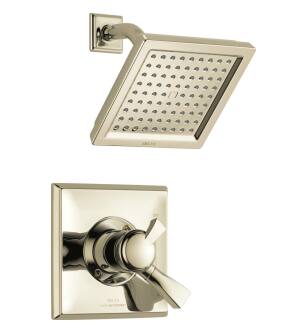 Delta T17251-PN-WE Dryden 17 Series Pressure Balanced Shower Trim with Single Function Showerhead in Polished Nickel